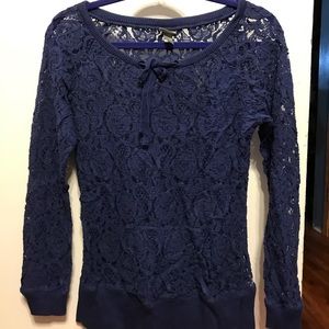 Blue Lacy Sweater